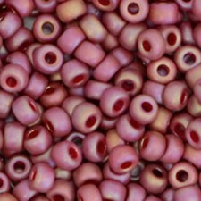 Miyuki rocailles Perlen 6/0 - Opaque glazed frosted rainbow dark red 6-4696